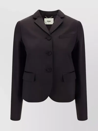 FENDI TAILORED COTTON BLAZER JACKET