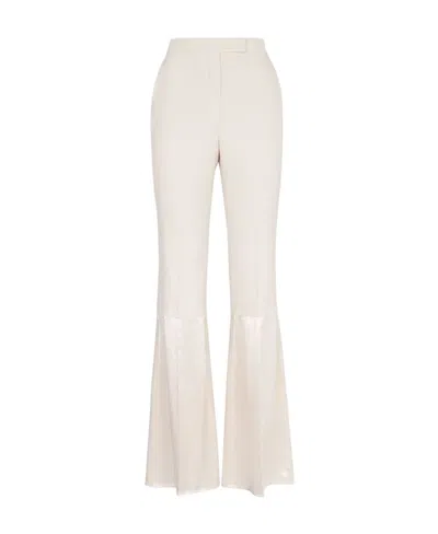 Fendi Tailored Gabardine Trousers In White