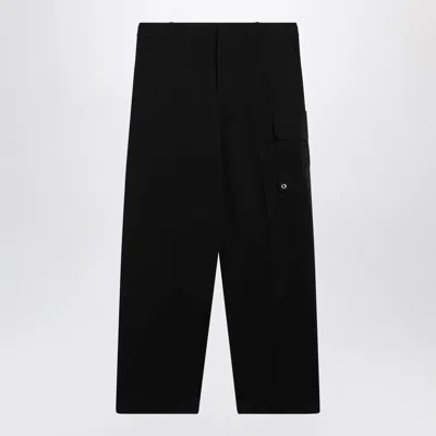 Fendi Tailored Gabardine Trousers With Pleated Front In Black