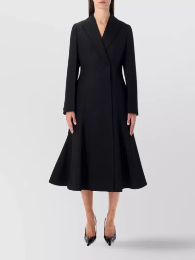 FENDI TAILORED MIDI COAT PEPLUM HEM