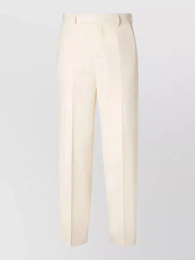 Fendi Tailored Pants Belt Loops Side And Back Pockets In White