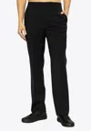 Fendi Tailored Straight-leg Wool Pants In Black