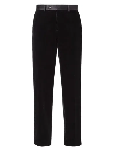Fendi Tailored Straight-leg Trousers In Black