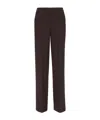 Fendi Virgin Wool Trouser With Metal Ff Details In Black