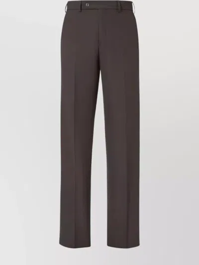 FENDI TAILORED TROUSERS WITH BACK POCKETS AND BELT LOOPS