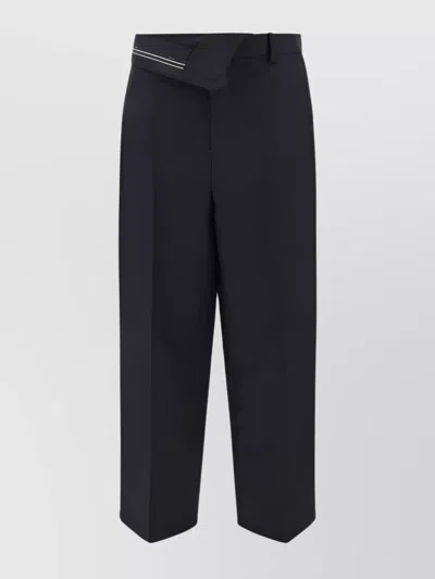Fendi Tailored Trousers With Belt Loops And Wide Leg In Black