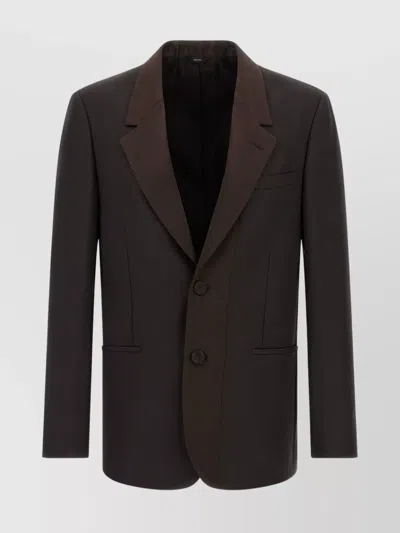 FENDI TAILORED WOOL BLAZER NOTCH LAPEL
