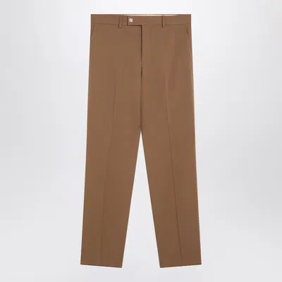 Fendi Tailored Wool Trousers In Brown