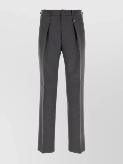 FENDI TAILORED WOOL TROUSERS WITH INVERTED PLEATS