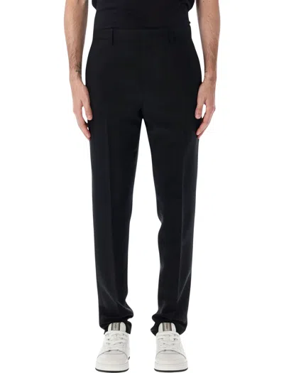 Fendi Tailored Wool-blend Trousers In Nero