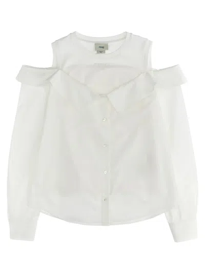 Fendi Kids' Tank Top Insert Shirt In White
