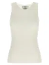 Fendi Top In Misto Seta Avorio Donna