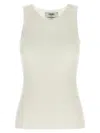 Fendi Top In Misto Seta Avorio Donna