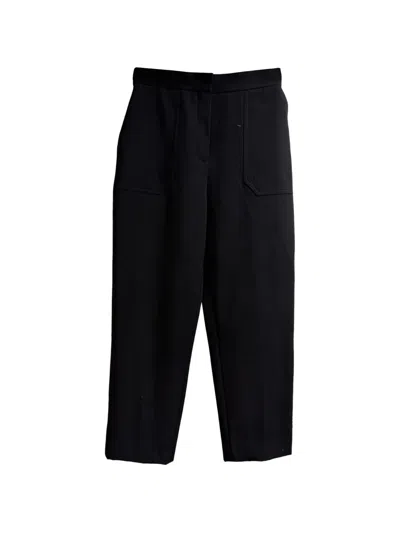 Pre-owned Fendi Tapered-leg Pocket Trousers In Black
