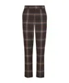 Fendi Tartan Pipe Trousers In Black