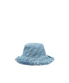 Fendi Ff Monogram Bucket Hat Hats Light Blue In Blue