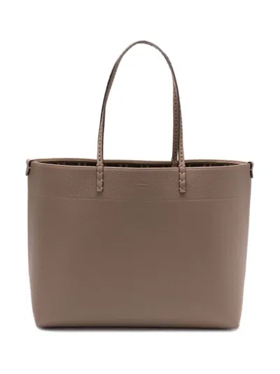 Fendi Taupe Medium Roll Tote Bag