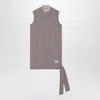 Shop Fendi Taupe Wool And Cashmere Dress Women In Brown