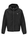 Fendi Tech Fabric Hooded Blouson Clothing In Black