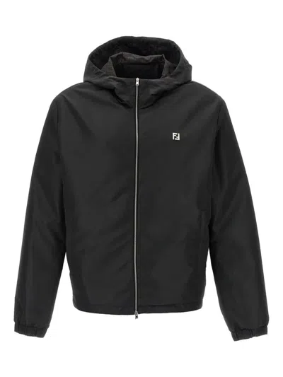 FENDI FENDI TECH FABRIC HOODED BLOUSON CLOTHING