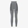 Fendi Grey Tech Fabric Leggings In Gray