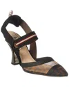 Fendi Tech Mesh Slingback Pump In Multi