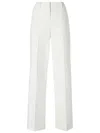 Fendi White Technical Canvas Straight-leg Trousers In White