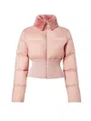Fendi Women Technical Fabric And Shearling Down Jacket In Pink