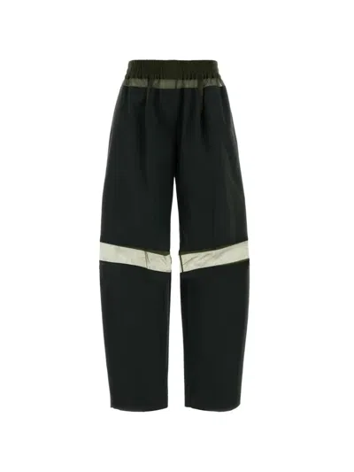 Fendi Technical Gabardine Trousers In Black