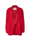 Fendi Single-breasted Buttoned Blazer In Red