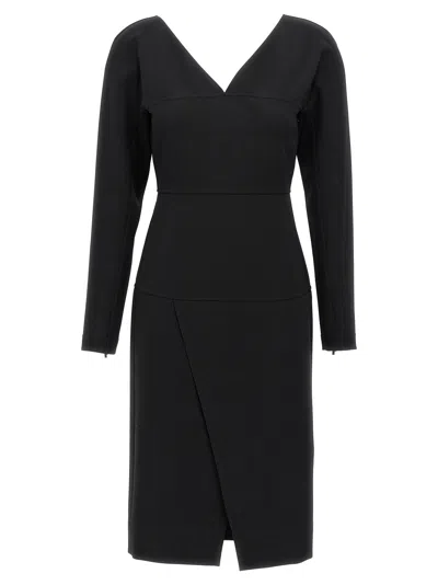 Fendi Techno Jersey Dress In Black
