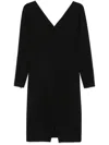 Fendi Women's Long Sleeve Midi Dress In Black