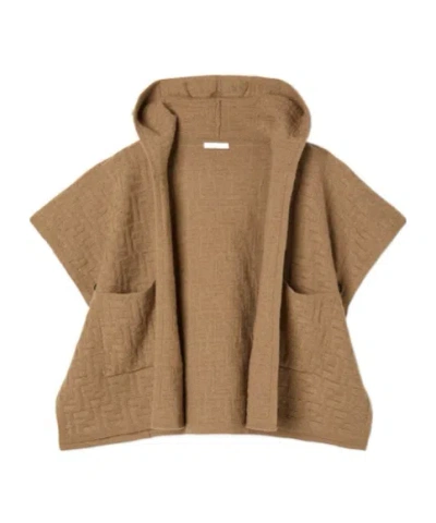 Fendi Teddy Bear Cape In Neutral