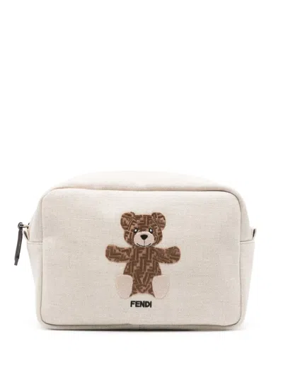 Fendi Kids' Teddy Bear-motif Wash Bag