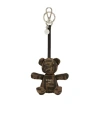 Fendi Teddy Bear-shaped Ff Jacquard Key Ring In Black