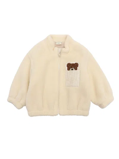 Fendi Kids' Teddy Jacket In White