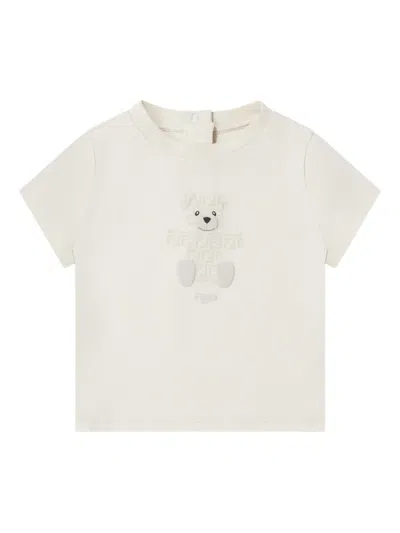 Fendi Babies' Teddy-motif Top In White