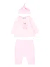 Fendi Teddy-print Ff-pattern Tracksuit In Pink