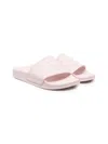 Fendi Teen Embossed Ff Logo Slides In Pink