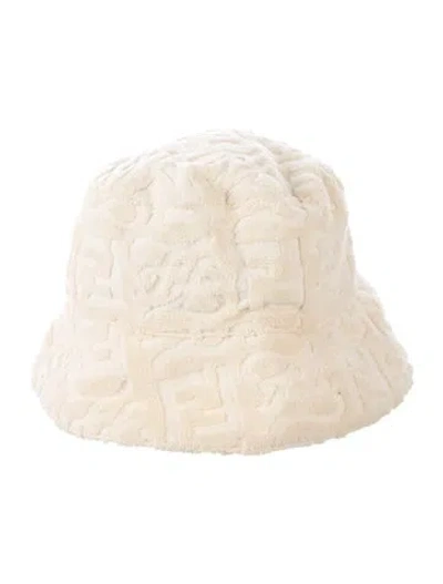 Pre-owned Fendi Terry Cloth Bucket Hat In Neutrals