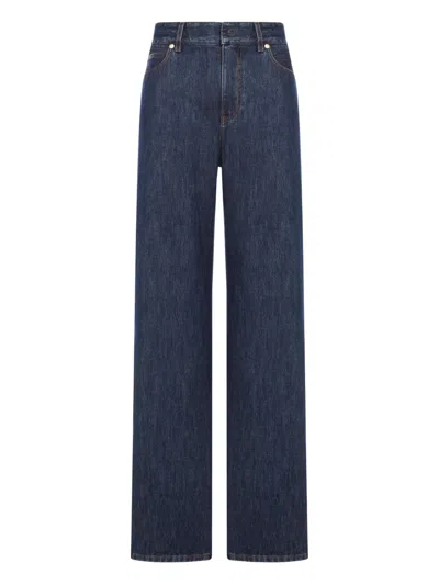 FENDI TEXTURED DENIM JEANS