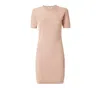 Fendi Ff Jacquard Knitted Mini Dress In Pink