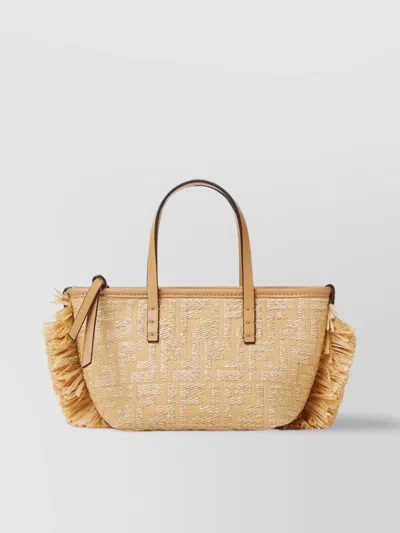 Fendi Textured Fringe Mini Bag Handles