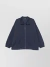 Fendi Textured High Collar Sweater With Elastic Cuffs