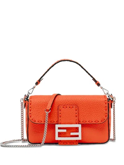 Fendi Textured Leather Crossbody Bag