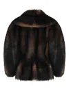 Fendi Textured Reversible Jacket In Brown