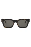 Fendi The  Diagonal 51mm Square Sunglasses In Black