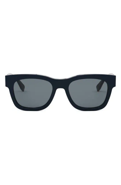 Fendi The  Diagonal 51mm Square Sunglasses In Black