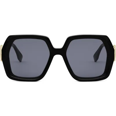 Fendi Fe40139i 01v Nero Ff Diamonds Sunglasses In Black