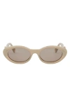 Fendi Fe40140u 57e Beige Ff Diamond Sunglasses
